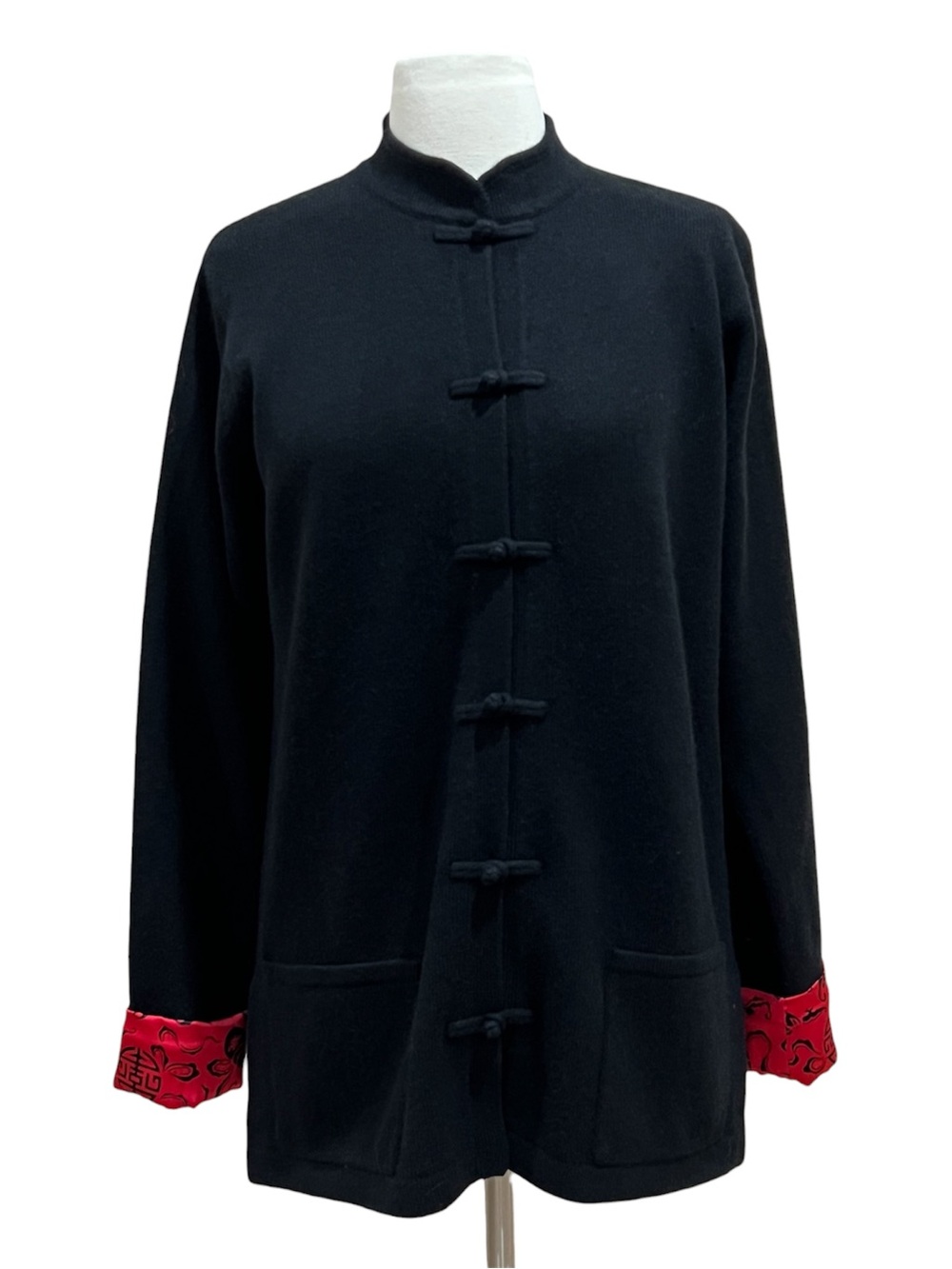 Shanghai Tang Cashmere Silk Blend Knitted Chinese Tang Jacket Size Medium
